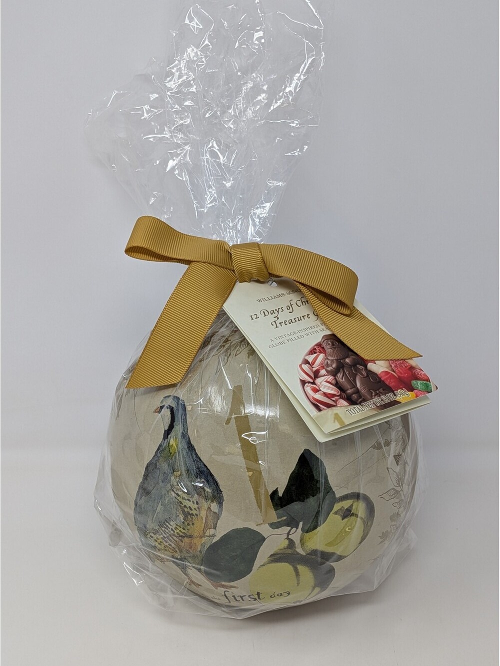 Vintage Williams-Sonoma 12 Days of Christmas Papier-Mache Treasure Globe 2012